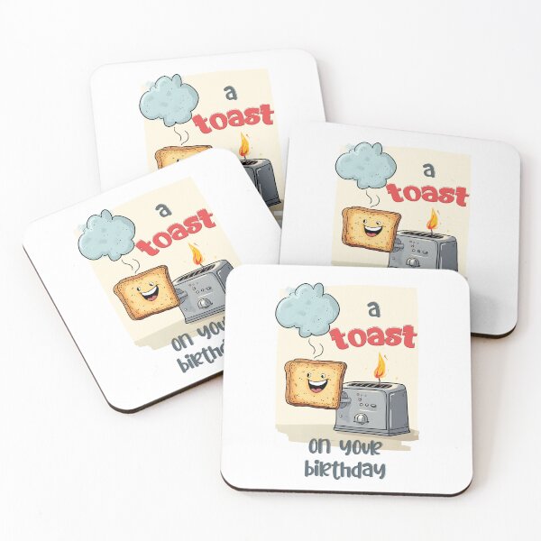 Item preview, A Toast to You on Your Birthday! | A Bready-to-Party Celebration with a Slice of Fun designed and sold by FUNqoosh.