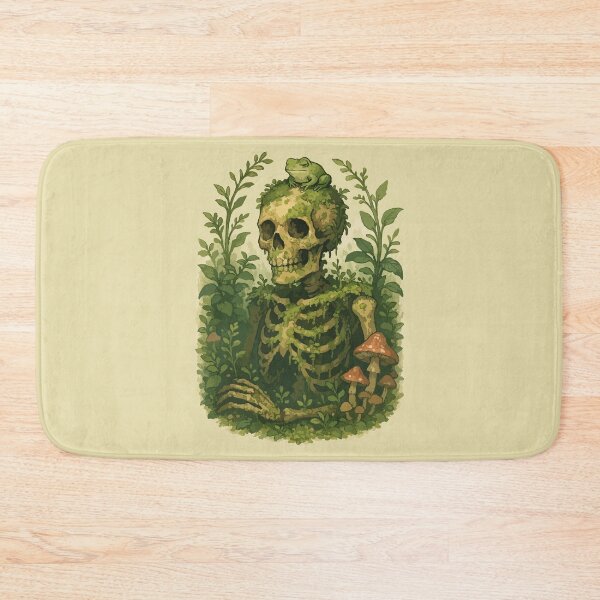 Item preview, Frog On Skeleton Overgrown Garden  designed and sold by TomFrontierArt.