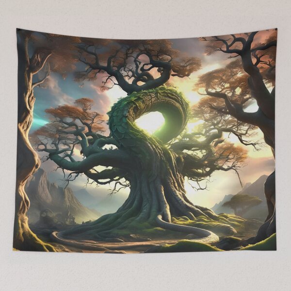 Item preview, Ginnungagap and Birth of Yggdrasil designed and sold by laurencecrea.