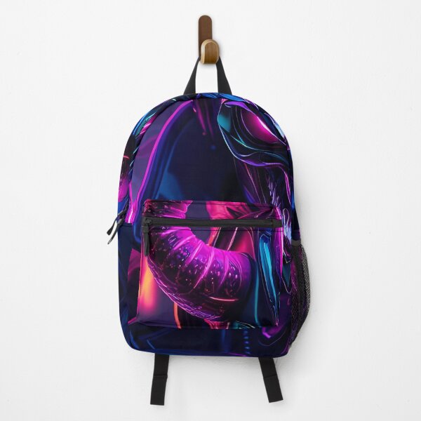 Item preview, Cyberpunk Demon – Neon Oni Mask Futuristic Art designed and sold by FusionCipher.
