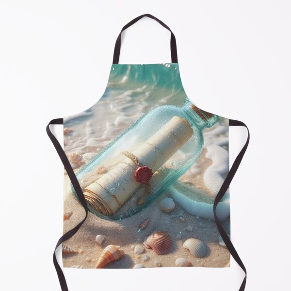 Item preview, Message in a Bottle: An AI Work of a Mystical White Sand Beach for Adventure & Tranquility designed and sold by knalpot-design.
