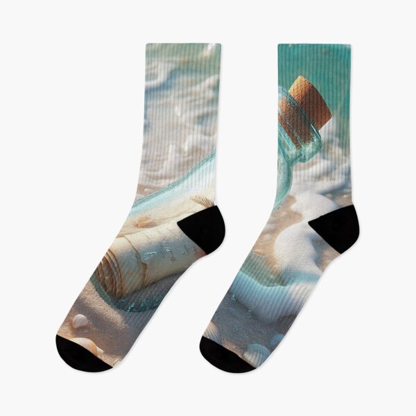 Item preview, Message in a Bottle: An AI Work of a Mystical White Sand Beach for Adventure & Tranquility designed and sold by knalpot-design.