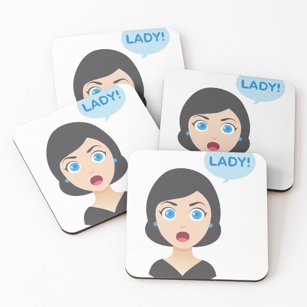 Item preview, Cartoon Illustration of Surprised Woman with Speech Bubble designed and sold by Creative88Art.
