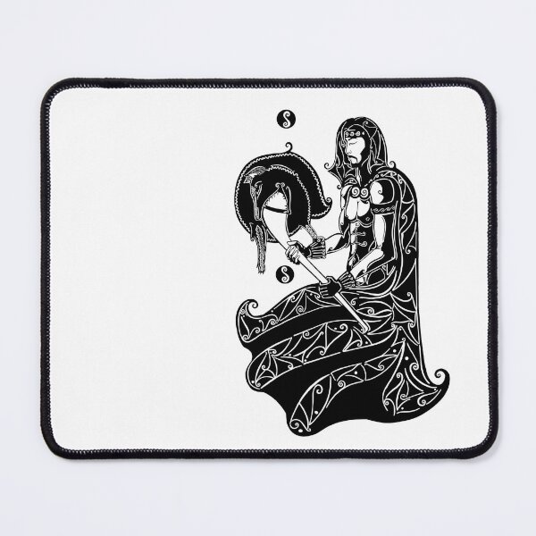 Item preview, Cu Chulain B&w Print designed and sold by IrishLokiCat.