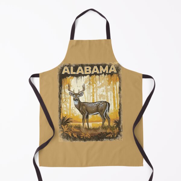 Item preview, "Rustic vintage wildlife poster with Alabama white-tailed deer" designed and sold by PastEcho.