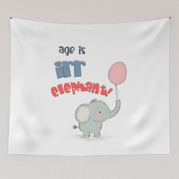 Item preview, Age Is Irr-ELEPHANT! | A Jumbo-Sized Birthday Laugh for a Big Celebration designed and sold by FUNqoosh.