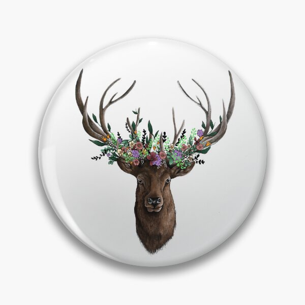 Item preview, Deer Wearing A Flower Crown designed and sold by artsyemsdesigns.