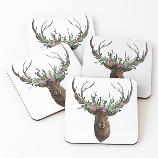 Item preview, Deer Wearing A Flower Crown designed and sold by artsyemsdesigns.
