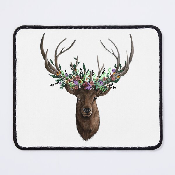 Item preview, Deer Wearing A Flower Crown designed and sold by artsyemsdesigns.