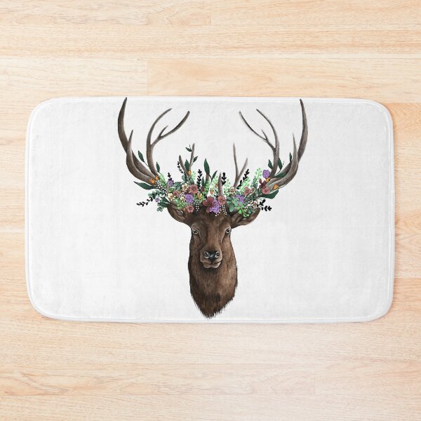 Item preview, Deer Wearing A Flower Crown designed and sold by artsyemsdesigns.