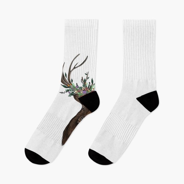 Item preview, Deer Wearing A Flower Crown designed and sold by artsyemsdesigns.