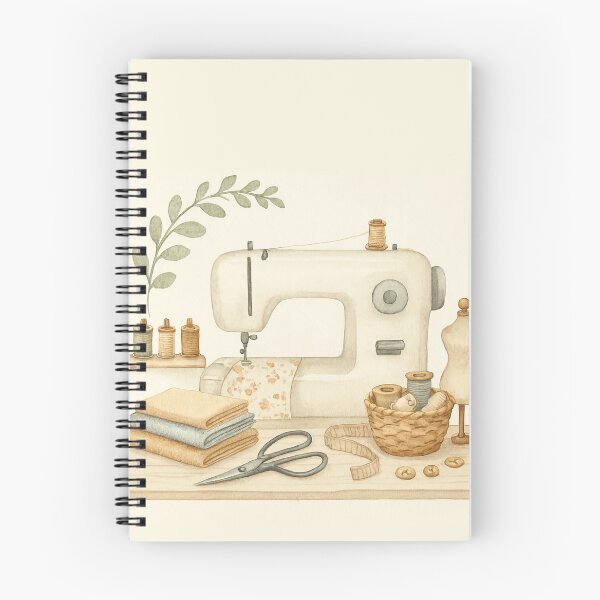 Item preview, Watercolor Sewing Machine and Craft Table Scene designed and sold by Lacritsa .
