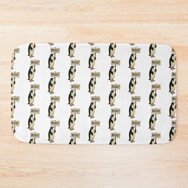 Item preview, Rebel Gentoo Penguins RESIST Anti-Tariff Protest  designed and sold by The Junto Shop.