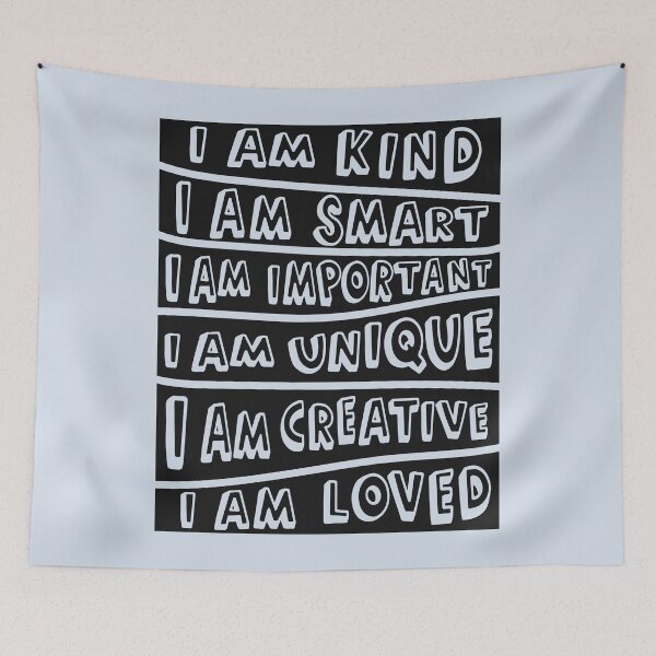 Item preview, Positive Affirmations for Kids – I Am Kind, Smart, Important & Loved designed and sold by The KiwiNberries.