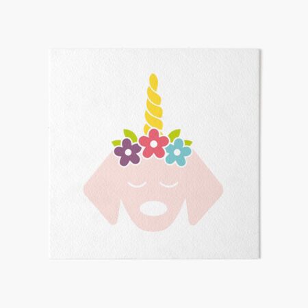 Dog-Unicorn Art Board Print