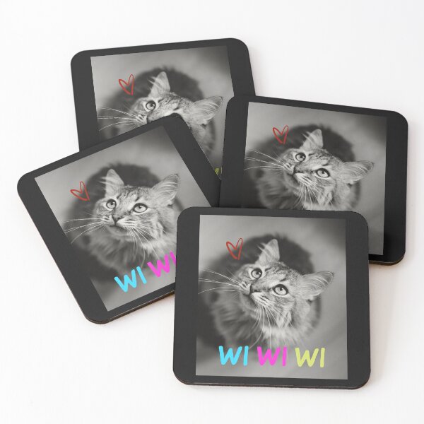 Item preview,  Cute Cat with Colorful "WiWiWi Cat" designed and sold by Moad Fahim.