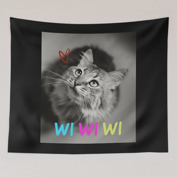 Item preview,  Cute Cat with Colorful "WiWiWi Cat" designed and sold by Moad Fahim.