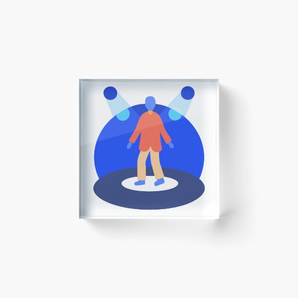 Item preview, Abstract Illustration of a Person on a Circular Stage with Spotlights designed and sold by Creative88Art.