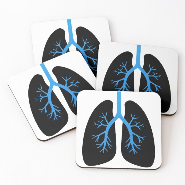 Item preview, Minimalist Blue Bronchial Tree Design on Black Background designed and sold by Creative88Art.
