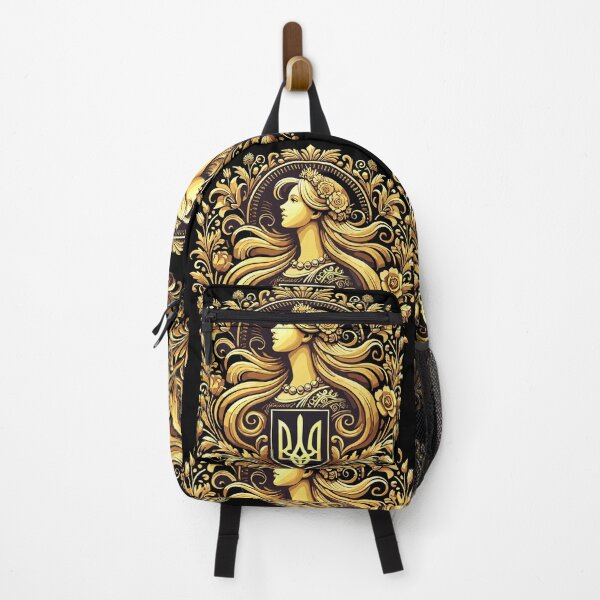 Item preview, Ukraine Coat of Arms Woman Ukrainian Gold Gift designed and sold by Pineapple-Tree.