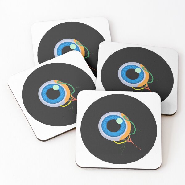 Item preview, Abstract Eye Design with Blue Iris and Organic Colorful Shapes designed and sold by Creative88Art.