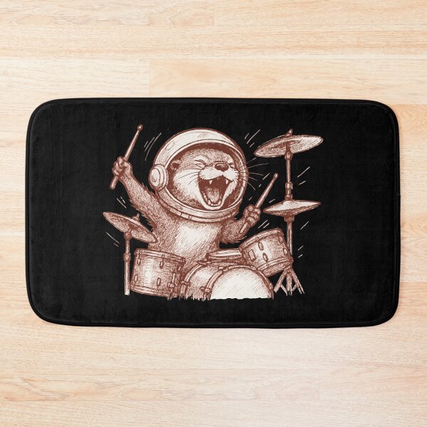 Item preview, Otter Astronaut Drummer Sketchy designed and sold by TomFrontierArt.