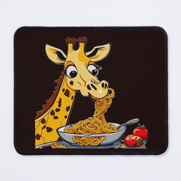 Item preview, Giraffe eating spaghetti designed and sold by Chaotic Critters.