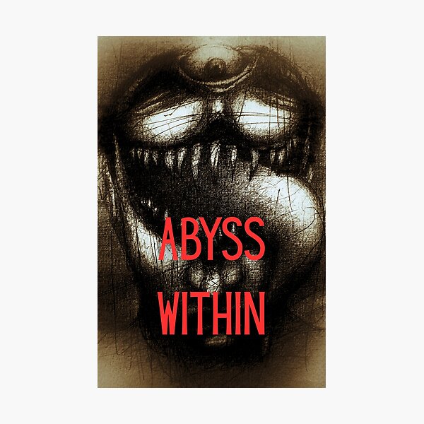 Item preview, Abyss Within – Surreal Horror Portrait with Third Eye and Split Jaw designed and sold by Anomaly Effect.