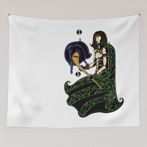 Item preview, Cu Chulain colour print designed and sold by IrishLokiCat.