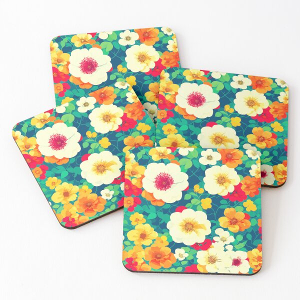 Item preview, Super-Colorful Retro Flowers  designed and sold by CountyKent.