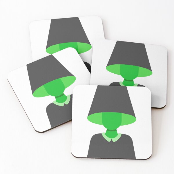 Item preview, Abstract Green Figure in Black Hooded Garment with Geometric Design designed and sold by Creative88Art.