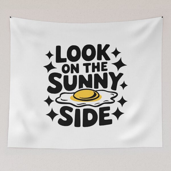 Item preview, Look On The Sunny Side! Cute Breakfast Pun designed and sold by PMCreative.