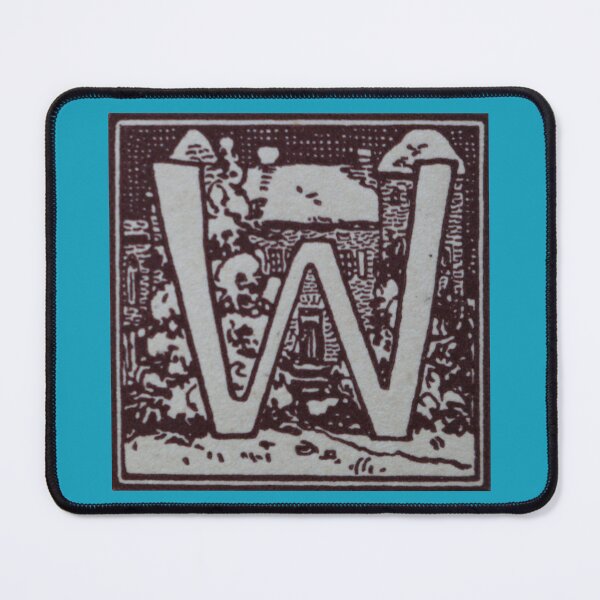Item preview, Art by Mike Linocut and digitally edited, Alphabet Letter W, combinable designed and sold by allartbymike.