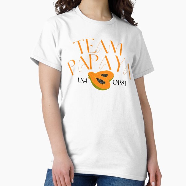 Aperçu de l'œuvre produits dérivés de l'équipe Papaya McLaren créée et vendue par GoldValentine.