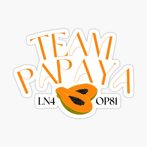 team papaya mclaren merch Sticker