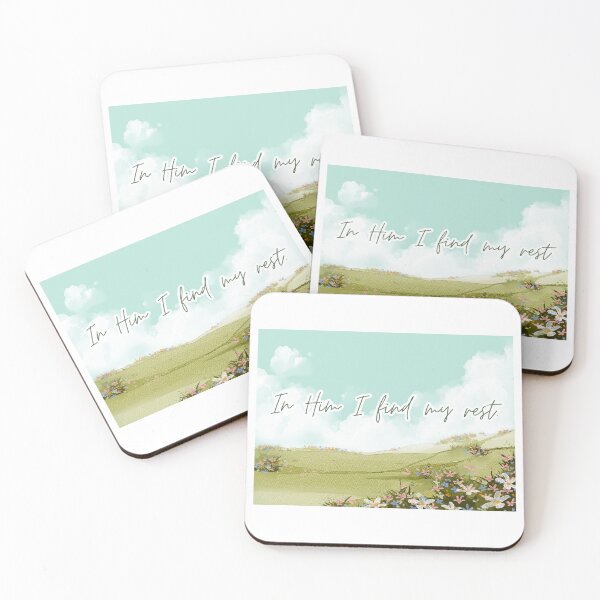Item preview, En Él encuentro mi descanso. Diseño de Jesús para hombre y mujer, artículo cristiano personalizable, regalo basado en la fe. designed and sold by InHisImageGifts.