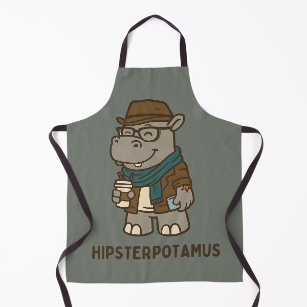 Item preview, Hipsterpotamus Funny Hipster Hippo designed and sold by KreativKulture.