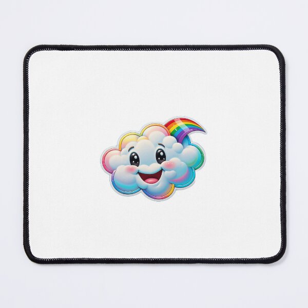 Item preview, Smiling cloud with rainbow designed and sold by artgattu.