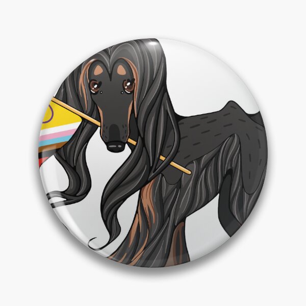 Item preview, Copy of Pride flag Afghan Hound black and tan designed and sold by WaterbugDesign.