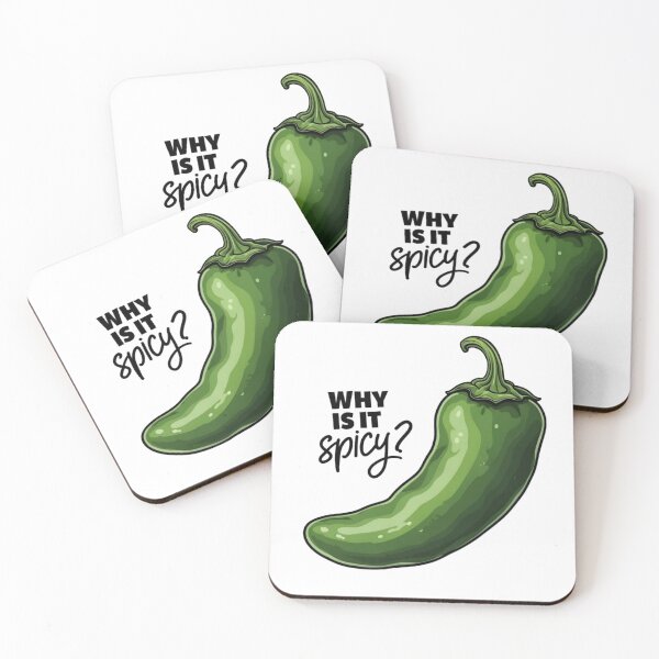Item preview, Funny Green Pepper Design, Why Is It Spicy?, Unique Stickers, Gifts for Spicy Food Lovers designed and sold by Moad Fahim.