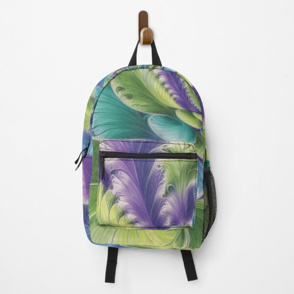 Item preview, Leafy Spiral Fractal in Aqua and Violet designed and sold by Harmonic_Layers.