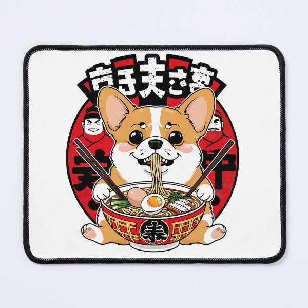 Item preview, Cute Corgi Eating Ramen Noodles Japanese Kawaii designed and sold by KreativKulture.