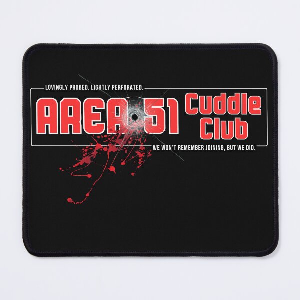 Item preview, Area 51 Cuddle Club – Lovingly Probed, Lightly Perforated – Funny Alien Bullet Hole Design for Shirts, Stickers, Mugs & More designed and sold by eatmorvelopator.
