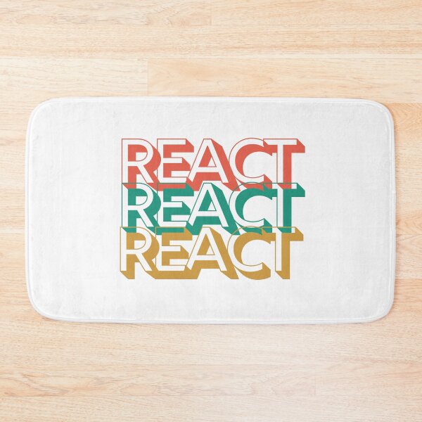 Item preview, React. React. React. Victoria Wood quote. designed and sold by DontKnowMuch.