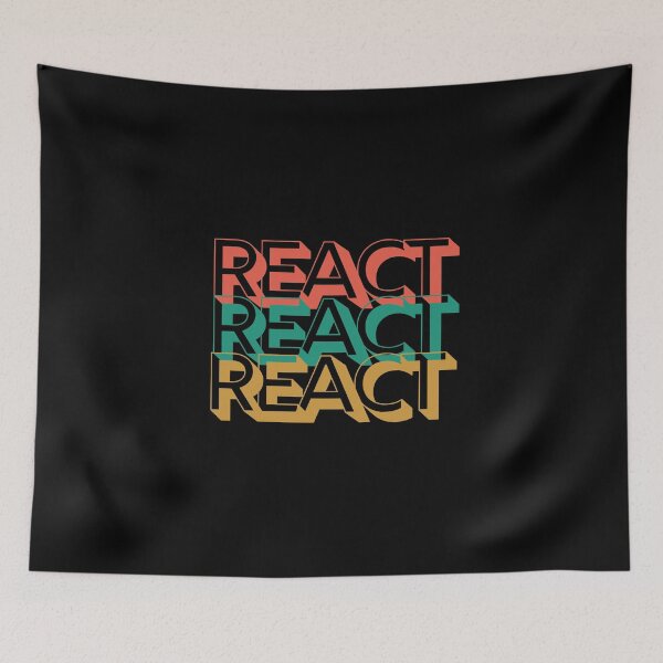 Item preview, React. React. React. Victoria Wood quote. designed and sold by DontKnowMuch.