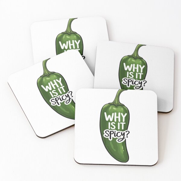 Item preview,  Funny Green Pepper Design, Why Is It Spicy?, Unique Stickers, Gifts for Spicy Food Lovers designed and sold by Moad Fahim.