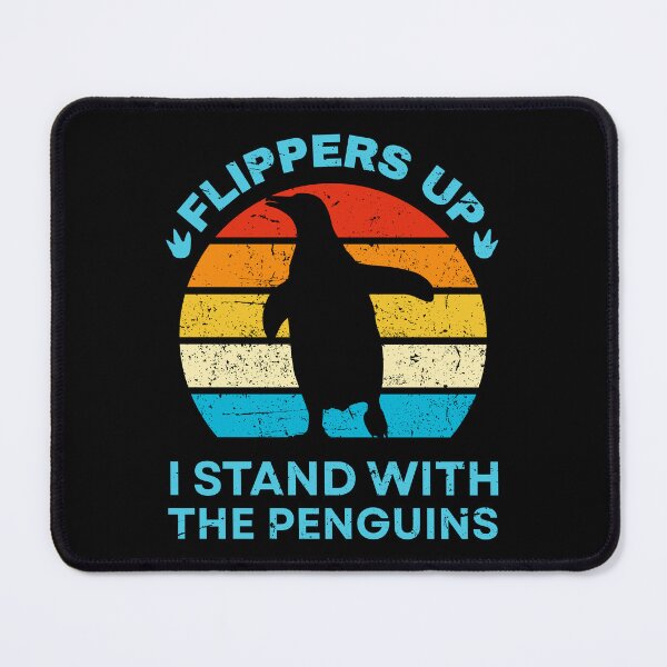 Item preview, Funny Flippers Up I Stand with The Penguins Retro Sunset designed and sold by Guess4best.