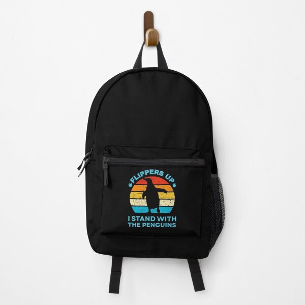 Item preview, Funny Flippers Up I Stand with The Penguins Retro Sunset designed and sold by Guess4best.