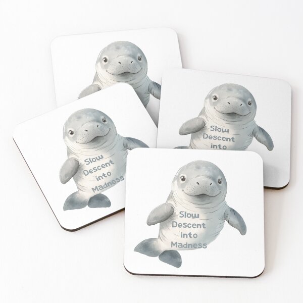 Item preview, Slow Descent into Madness Manatee designed and sold by Lori Winslow Designs.