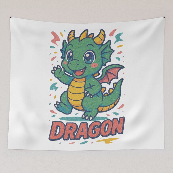 Item preview, Chibi Dragon Retro Magic designed and sold by JonelleTshirts.